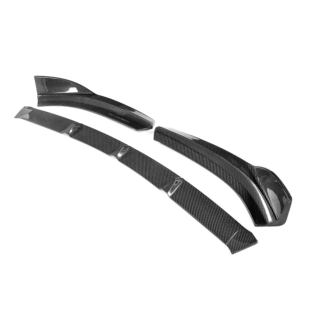 3PCS/SET Carbon Fiber Front lip for Audi S3 A3 SLINE Sedan 4-Door17-19